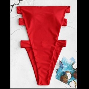 ZAFUL Backless & Strapless Bandeau Swimsuit